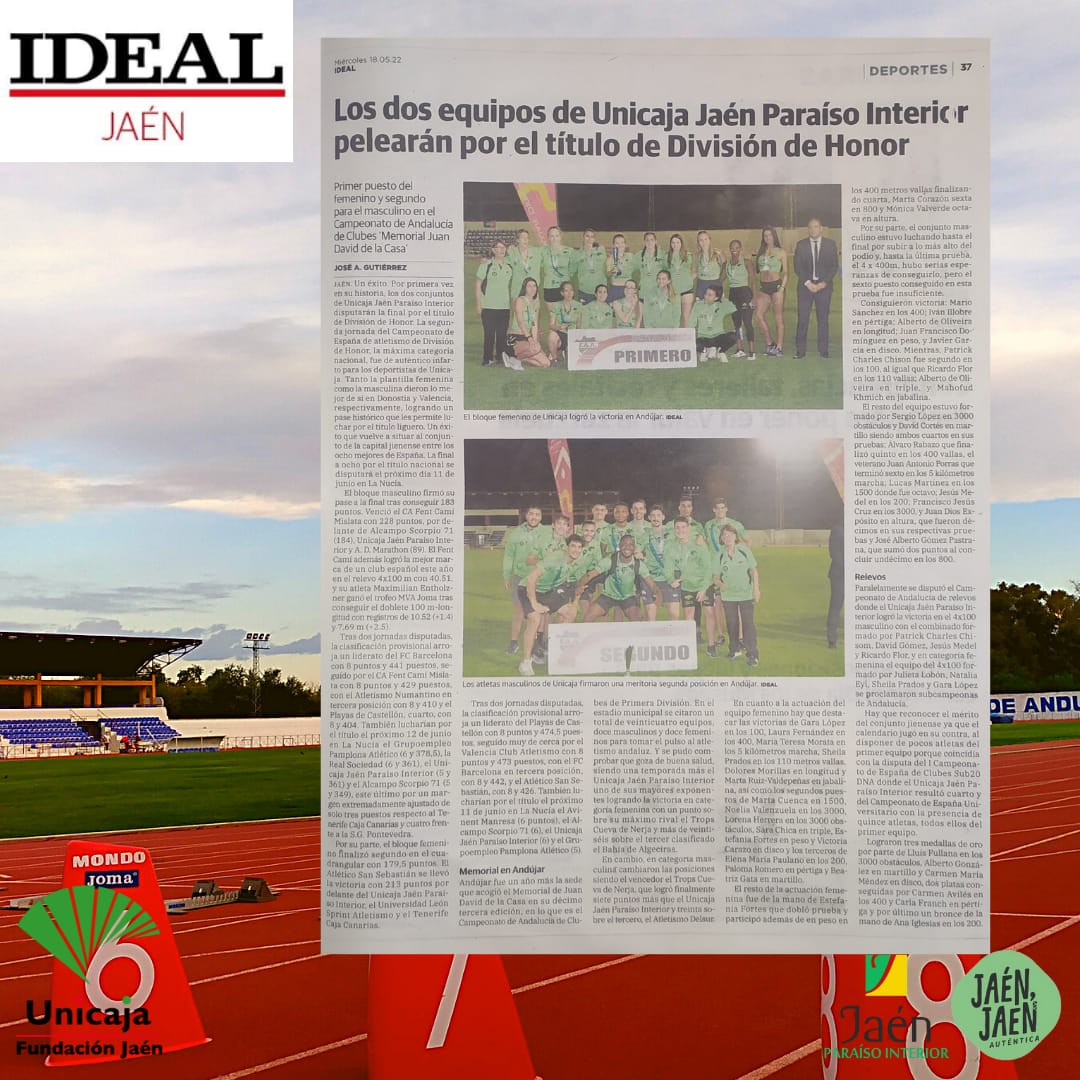 Los dos equipos del Unicaja Jaén Paraíso Interior pelearán por el título del División de Honor