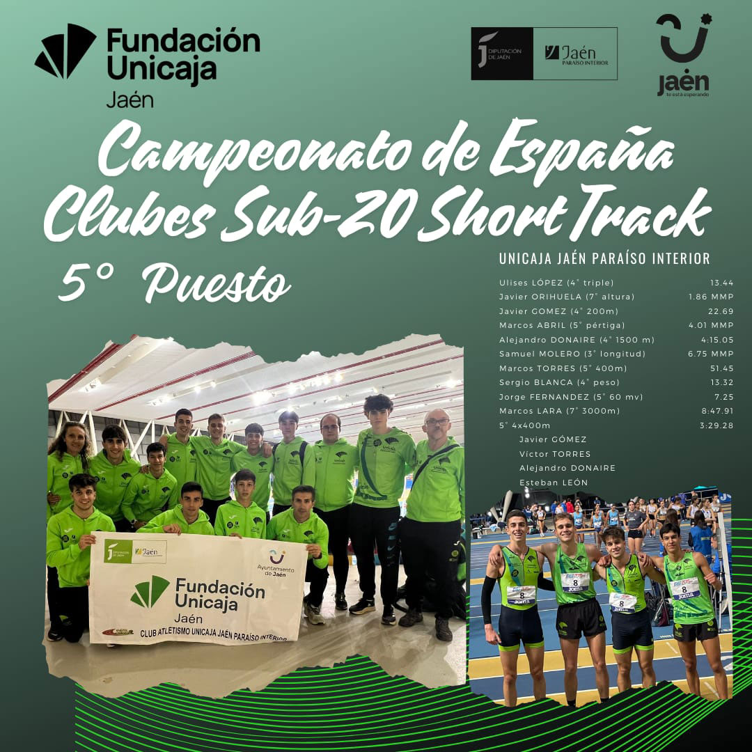 5º Puesto Campeonato de España Clubes Sub-20 Short Track