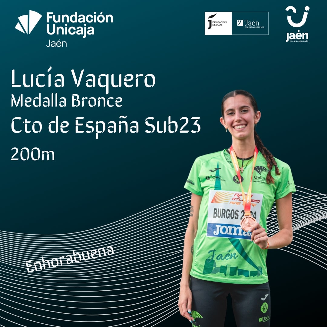 Lucía Vaquero se cuelga la medalla de bronce